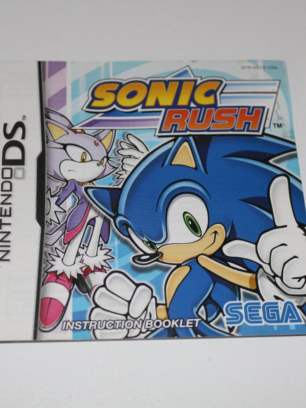 Nintendo DS - Sonic Rush Adventure - Booklet ONLY (NO GAME/CASE) - Authentic